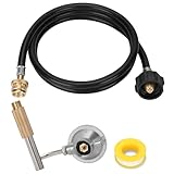 5フィートプロパンアダプターホース付きコールマンロードトリップグリル用グリルレギュレーター、C001、5010000743、Roadtrip LXE、Lx、LXXグリル、コールマングリル9949シリーズ、9942A5251など用