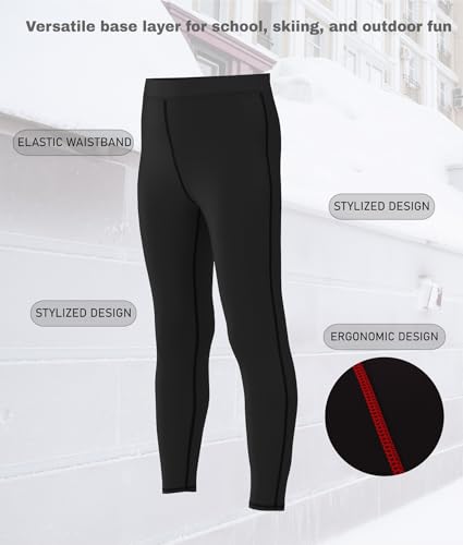 Boys Compression Pants and Youth Athletic Shirts Set 3 or 4 Piece Base Layer Gear for Kids Sports, Football, Soccer - Image 5