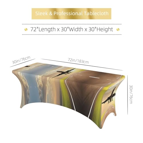 Nappe extensible rectangulaire motif avion housse table élasthanne - 7