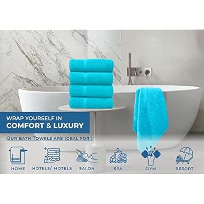 DAN RIVER Badetuch aus 100 % Baumwolle, weich, groß, Badetuch, sehr saugfähig, für den täglichen Gebrauch, ideal für Pool, Zuhause, Fitnessstudio, Spa, Hotel, Badetuch-Set 68.6 x 137.2 cm, 600 g/m² – Bild 6