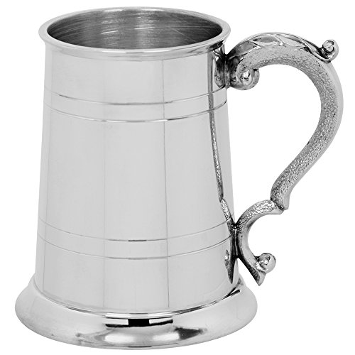 English Pewter Company 1 Pint Straight 2 Line Pewter Beer