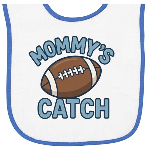 inktastic Mommy's Catch Cute Football Baby Baby Terry Cloth Bib