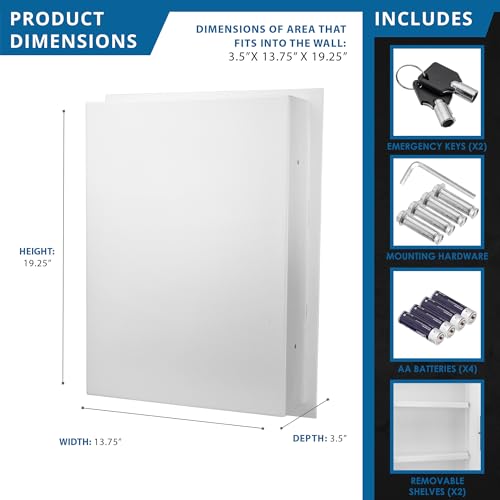 Barska AX13030 Biometric Fingerprint Security Wall Safe 0.52 Cubic Ft thumbnail 3
