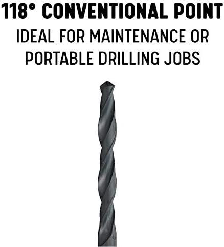 Drill America 1/8" High Speed Steel Black Oxide Drill Bit (Pack of 12), DWDN Series - 2