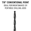 Drill America #1 High Speed Steel Taper Length Drill Bit, DWDTL Series