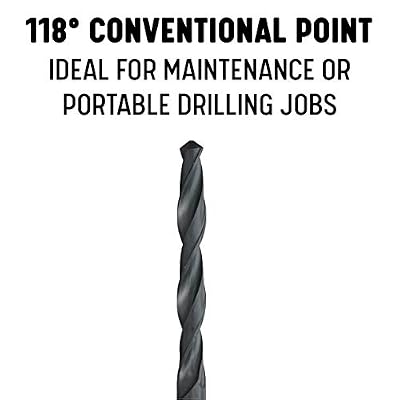 Drill America #1 High Speed Steel Taper Length Drill Bit, DWDTL Series