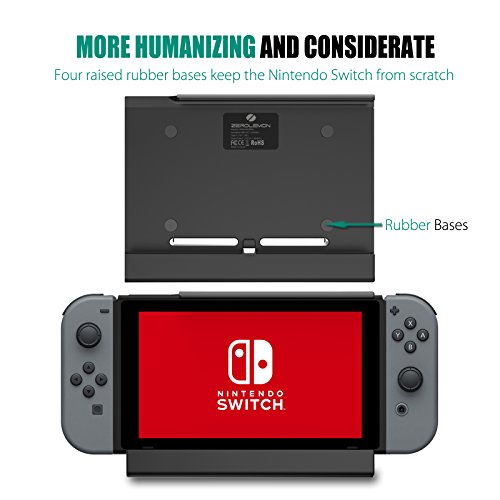 Nintendo Switch Battery Charger Case, ZeroLemon SwitchPower 10000mAh Portable Backup Extended Battery Charging Case with Kickstand & Game Card Slot for Nintendo Switch -Black - Thumbnail 4