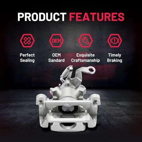 Image of BDFHYK 19-B7382 19-B7383 Rear Disc Brake Caliper Assembly Compatible with Mitsubishi Outlander 2014-2016 /2018 3.0L V6 /2.4L L4, Compatible with Mitsubishi Outlander Sport 2013-2018 2.0L 2.4L L4 2pcs