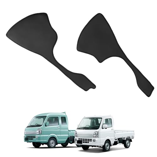 TELLIKA キャリイ DA16T フロント キックガード スーパーキャリイ DA16T フットサイドキックガード シートサイド付きタイヤハウス用 プロテクター パーツ カスタム 純正 保護 プロテクト プロテクター キックガード フットサイド 車種専用設計 キズ・汚れ防止 PVCレザー 蹴り防止 運転席用&助手席用 2PCSセット(ブラック調)