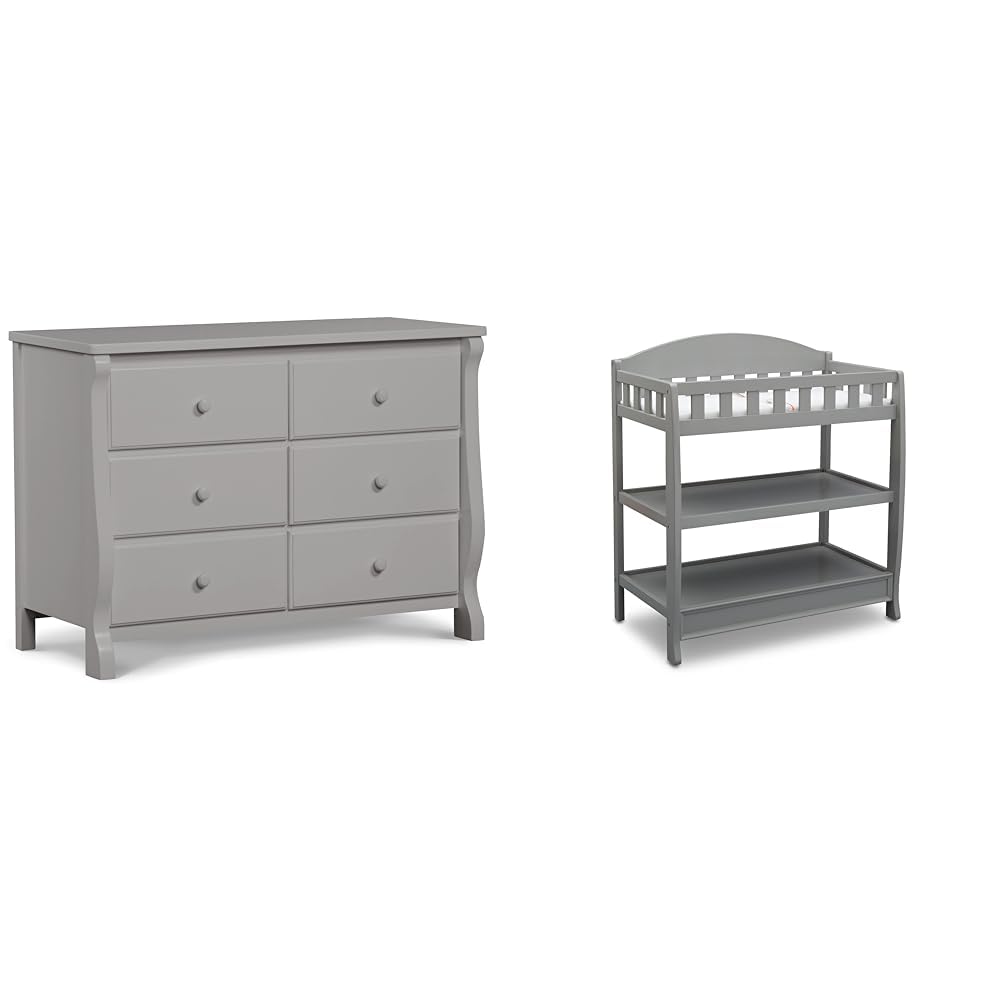 Amazon.com : Delta Children Universal 6 Drawer Dresser with Interlocking Drawers - Greenguard Gold Certified, Grey & Infant Changing Table with Pad, Grey : Baby Amazon.com : Delta Children Universal 6 Drawer Dresser with Interlocking Drawers - Greenguard Gold Certified, Grey & Infant Changing Table with Pad, Grey : Baby