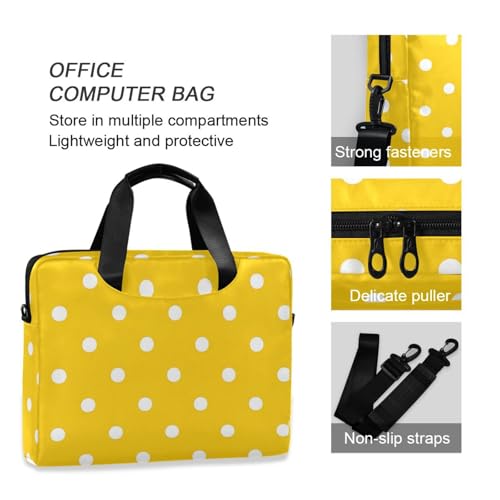 Funda para portátil con asas y correa 15.6" amarilla miniatura 6