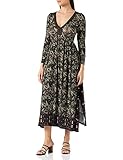 Springfield Vestido Picos AOP, Azul Oscuro, S para Mujer