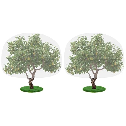 CAKKVDE 2 Pack 120x180cm Fruit Tree Netting Bird Protection with Drawstring