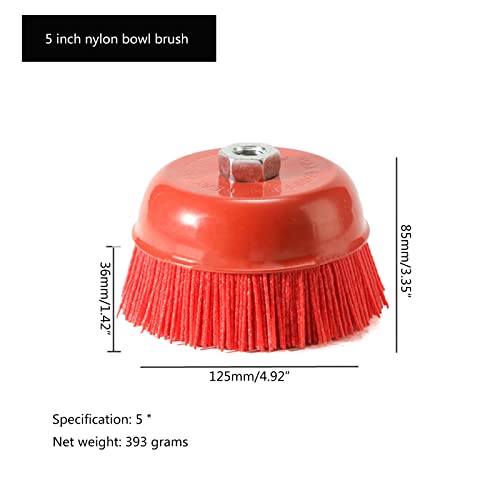 Roue à brosse abrasive en nylon 100mm M14 pour meuleuse d'angle
