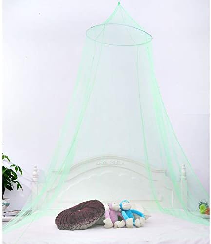 Mosquitera para cama tamaño Queen King Size Instalación rápida y fácil cortinas de cama (verde)