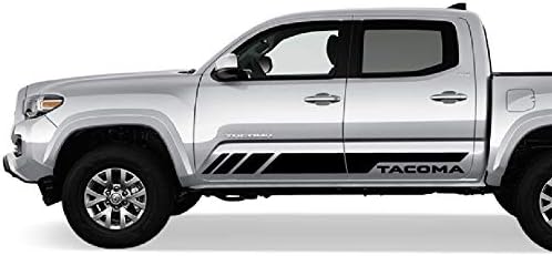 Bubbles Designs 2X Side Door Stripes Decal Sticker Graphic Compatible with Toyota Tacoma 2004 - Present (17B)