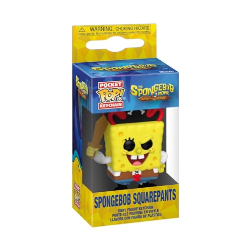 Image of Funko Pop! Keychain: The Spongebob Movie - Spongebob Squarepants Novelty Keyring - Collectable Mini Figure - Stocking Filler - Gift Idea - Official Merchandise - Cartoon Fans - Backpack Decor
