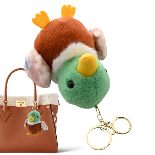 Generisch Llavero de animales de peluche, colgante de pato Mallard | Colgante para niños y adultos, 4,3 pulgadas mochila
