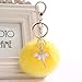 Produktbild MENGYUE Auto Schlüsselbund Frauen Schlüsselbund 8cm Pelz Pom Pom Schlüsselanhänger Faux Kaninchen Haar Glühbirne Tasche Auto Ornamente Fox Fur Ball Anhänger Schlüsselring