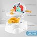 Looxii Potty Training Toilet, 2-in-1 Toddler Potty for Boys Girls Ages 1-3, Portable Training Seat with Toilet Paper Holder & Cheering Sound, Cute & Realistic Feel, Up to 50 Pounds,Elephant Blue