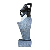 Shampooing Girl Water Fountains Outdoor Indoor Garden Statue Decor Large Fiberglass Decorative Fountain in Marble Cast Stone Color 46' Height