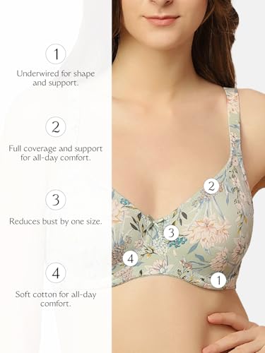 Image of Triumph International Women's Polyamide Wired Casual Minimiser Minimizer Bra (151I201 Green