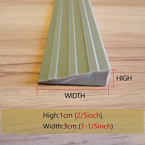1Cm Rise Non Slip Solid Rubber Portable Sill Scooters Ramp,In & Outdoor Doorway Threshold Ramps For Wheelchair,Home Entry.bathroom Floor Tile Threshold Transition Strip,Edge Trim Reducer Molding Grey #TOP1