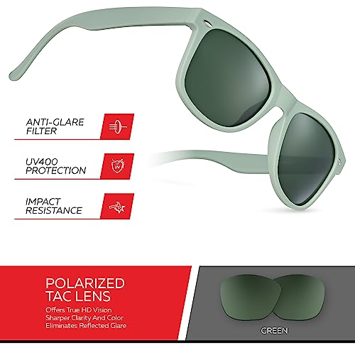 Image of Retro Rewind Polarized Sunglasses for Women Men - UV400 Classic Square Vintage Shades Trendy Unisex Sun Glasses