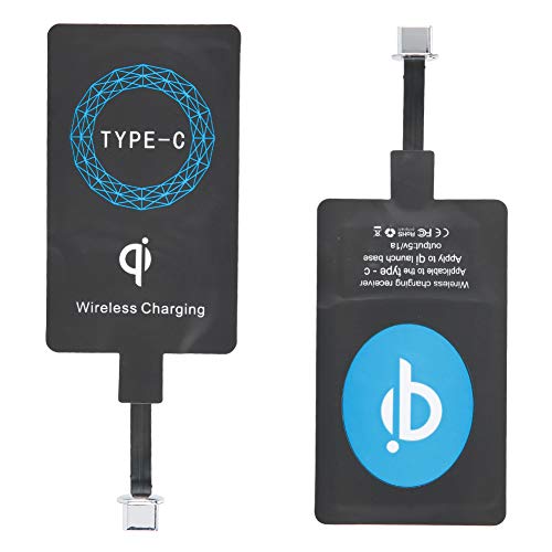 VBESTLIFE Ricevitori per Caricabatterie Wireless, 2PCS Universal Type-C Qi Wireless Adesivo Autoadesivo Ricevitore di Ricarica per Telefono Cellulare