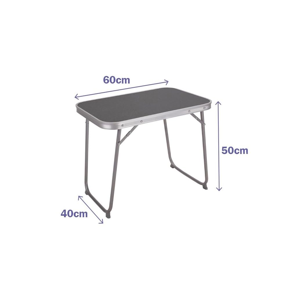 Tavolo pieghevole grigio acciaio 60 x 40 x 50 cm 10016G