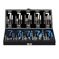 Haskyy Gewinde Reparatur Satz 131 tlg I M5,M6,M8,M10,M12 I Innen- Gewinde, Gewindebohrer I Einsätze Hülsen
