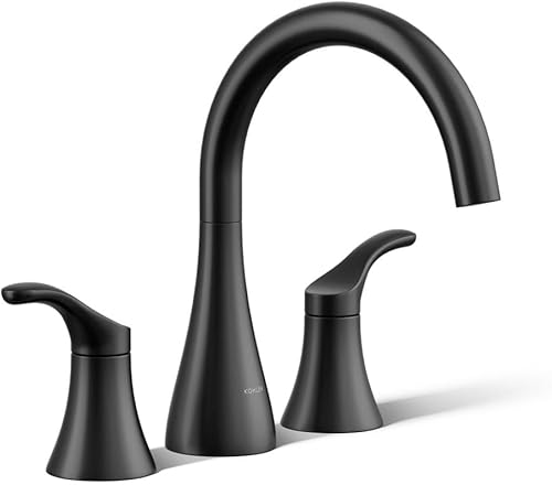 Miniatura 1 de Kohler T26426-4-BL Simplice - Grifo de baño para montaje en cubierta, boquilla no desviadora para bañera con dos manijas de palanca y conexión