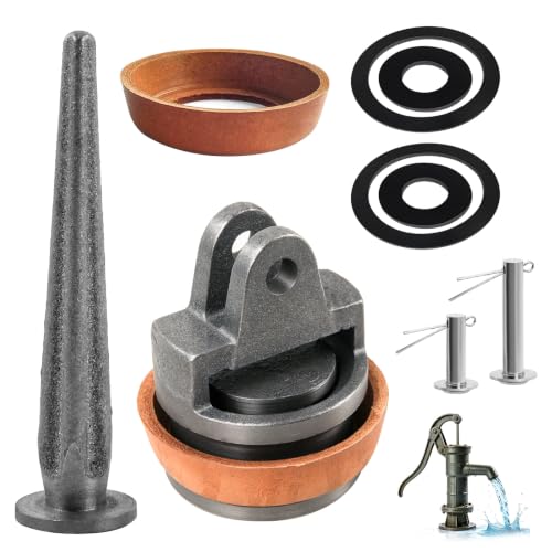 GEEKHOM Ersatzkolben Typ 75 für Schwengelpumpen Komplettes mit Nasenstechventil Ledermanschette Dichtungen & Bolzen Ersatzteile für Handpumpe Wasserpumpe & Gartenpumpe
