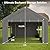 Carport 13x20ft Portable Upgraded Garage?Heavy Duty Carport with 4 Roll-up Doors & 4 Ventilated Windows, UV Resistant All-Season Waterproof Tarp, Reinforced Steel Poles, for Car, Truck, Boat