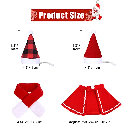 Cat Christmas Outfit Dog Christmas Outfit Pet Costumes Pet Cloak Santa Hat Scarf Funny Pet Costume Suit for Xmas Holiday Dog Cat Cosplay Apparel - Image 2