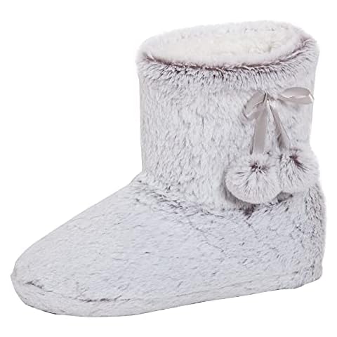 Lora Dora Faux Fur Memory Foam Slipper Boots Cover