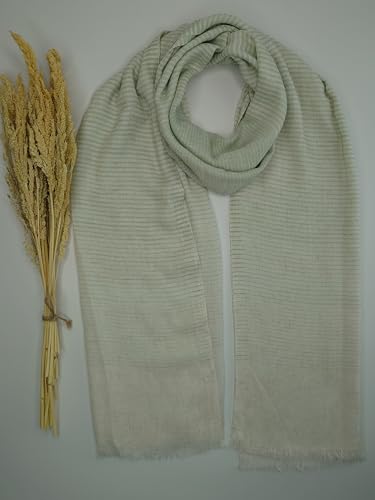 MutluHan Turkish Shawl - 100% Organic Cotton Stripes | Mint Green | Luxurious and Comfortable Women’s Shawl, Perfect for Gifts and Special Occasions, Suitable for Daily, Evening and Office Wear2