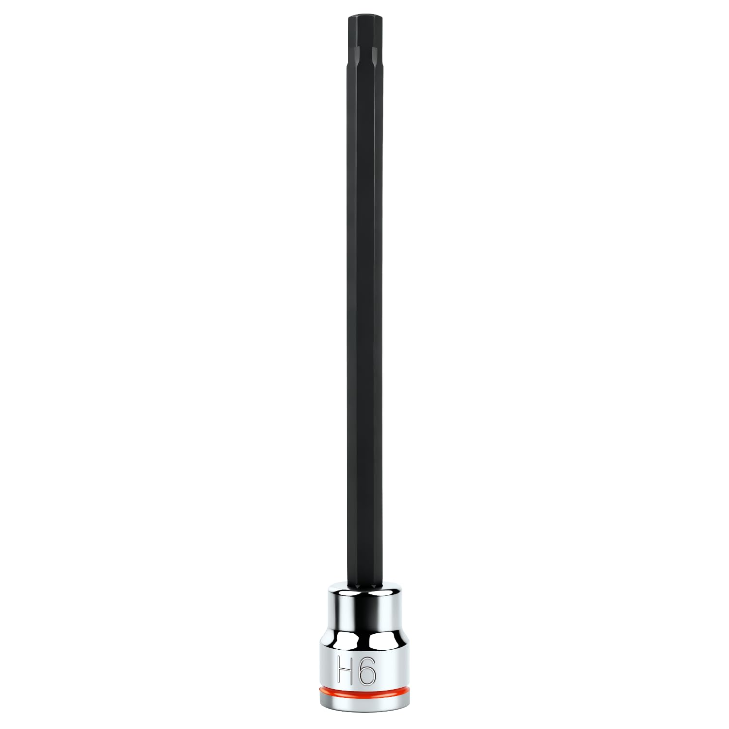 3/8 Inch Drive Long Hex Bit Socket, H6, Full Polished, Premium CR-V &amp; S2 Alloy Steel Head Made for Auto/Mechanical