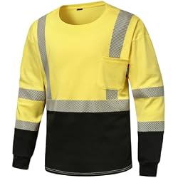 DPSAFETY FR Shirts for Men, 6oz Hi Vis Flame Resistant Welding Shirt | 100% Cotton,Flame Resistant Shirt, CAT 2 Arc Rated, UL Certified, Lightweight, Long Sleeve