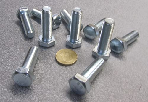 Class 8.8 Zinc Steel Bolts FT M12 x 1.5 mm x 40 mm Long 10 pcs.