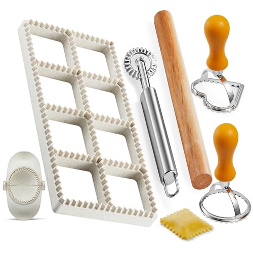 Ravioli Maker Press, Ravioli Stamp Maker - Heart Round Squares