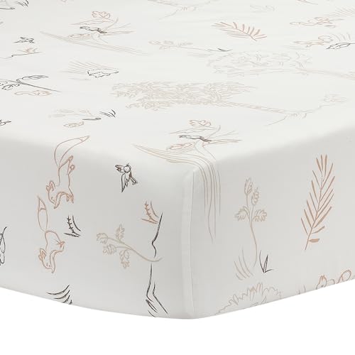 Image of Lambs & Ivy Treetop Fox Woodland Breathable Cotton Fitted Crib/Toddler Sheet