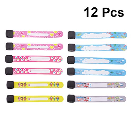 TOYANDONA Pulseira infantil portátil antiperda de 12 peças à prova d'água ajustável à prova d'água