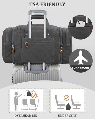 Image of Gonex Duffle Bag for Travel, Expandable 60L Overnight Weekender Gym Bag