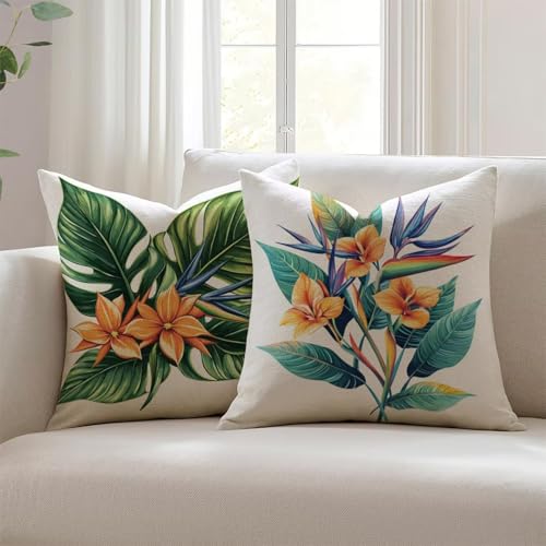 Housse de coussin 65x65cm lin imperméable grand format pour coussin canapé - 2