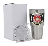 Diankemall 30 Oz Stainless Steel Tumbler | Travel Cup | Mug, Double Wall, Vacuum Insulated | 2 Splash Proof Lids ( 1 Standard, 1 Sliding)