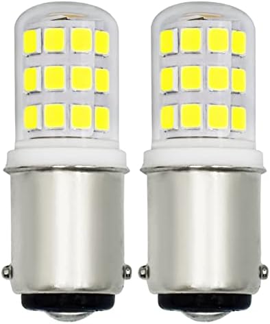 ASAIHKUN B15D LED 3W Pygmy Bulbs (SBC) Small Bayonet Cap 220V-240V 30W Filament Halogen Replacement Cool White 6000K 320LM for Sewing Machine Fridge Light Glass Envelope Non-dimmable (Pack of 2