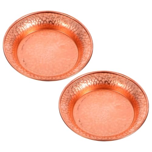 Design senza tempo: il piatto in rame in stile antico, il piatto in rame e il piattino portagioie rustico in rame offrono un fascino classico, rendendo il piattino per potpourri in rame e il piattino portaanelli vintage in rame adatti a un arredamento elegante per la casa, un piattino portagioie in rame e un'elegante decorazione per la tavola