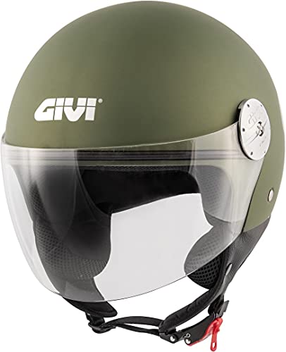 GIVI H107BN90056 Hps 10.7 Mini Jet Casco, Color Negro Mate, Talla 56/S