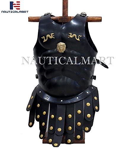 NauticalMart Pompeii Gladiator Helmet Roman Fighter Costume Armor Halloween